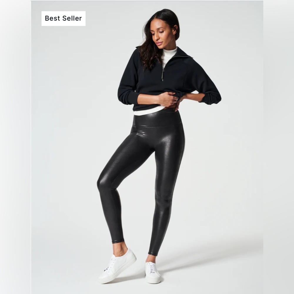 SPANXshape faux leather leggings